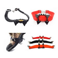Portable Anti-Slip Shoes Ice Gripper Cleats Crampon with 4 Teeth Strap